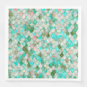 Serviette En Papier Etanchéité Wonky Aquarelle Mint Vert Parties scint