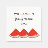 Serviette En Papier Etanchelle Rouge Reunion Famille Personnalisée (Devant)