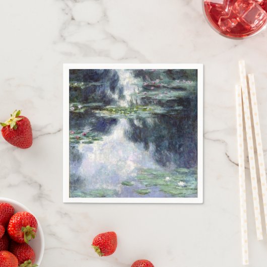 Serviette En Papier Étang Claude Monet avec nappes d'eau (En situation)