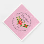 Serviette En Papier Étape Mère Bonus Mère Fête de la Mère (Coin)