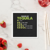 Serviette En Papier Étapes De Tequila Funny Tequila Drinker Cadeau (En situation)
