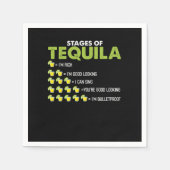 Serviette En Papier Étapes De Tequila Funny Tequila Drinker Cadeau (Devant)