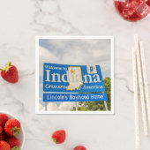 Serviette En Papier État de l'Affiche de bienvenue de l'Indiana (En situation)