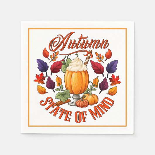 Serviette En Papier État D'Esprit D'Automne (Devant)
