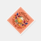 Serviette En Papier État D'Esprit Orange D'Automne (Coin)