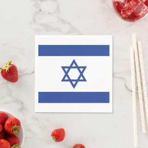 Serviette En Papier Etat d'Israël Drapeau, Étoile de David Juifs