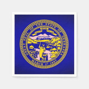 Serviette En Papier État du Nebraska Drapeau Papier de la partie Napki