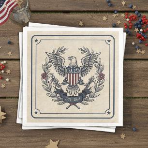 Serviette En Papier États-Unis 250 Aigle patriotique motif héritage Cr