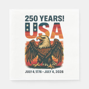 Serviette En Papier États-Unis 250 ans – Aigle américain patriotique 4