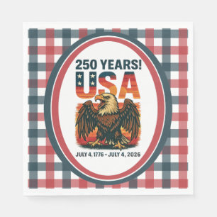 Serviette En Papier États-Unis 250 Ans – Aigle chauve patriotique 4 ju
