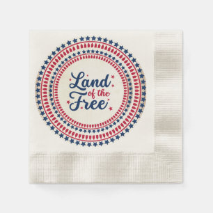 Serviette En Papier Etats-Unis/4 juillet patriotique Pays des libres