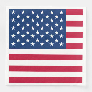 Serviette En Papier États-Unis Drapeau américain étoiles et rayures