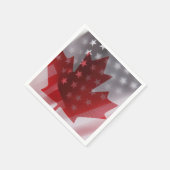 Serviette En Papier États-Unis et Canada drapeaux papier serviette (Coin)