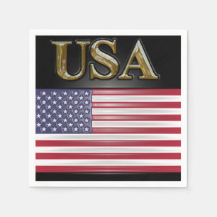 SERVIETTE EN PAPIER ÉTATS-UNIS OR