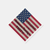 Serviette En Papier États-Unis Patriotique américain Drapeau lin Calli (Coin)