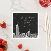 Serviette En Papier Etched NYC Skyline Starry do-it-yourself BG Sweet  (En situation)
