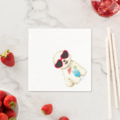 Serviette En Papier Été Bichon Frise (En situation)