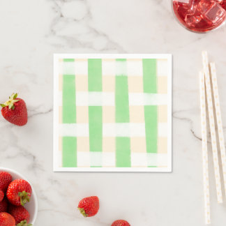 Serviette En Papier Été carreau vert