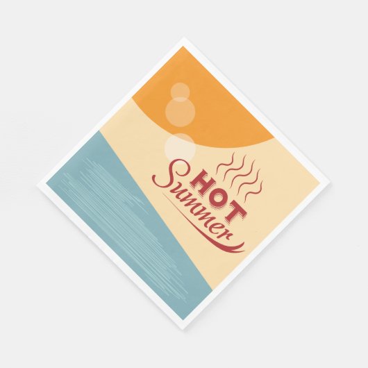Serviette En Papier Été chaud (Coin)