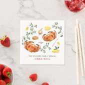 Serviette En Papier Été Crabe boule | Bac de cuisson à basse températu (En situation)