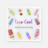 Serviette En Papier Été Deux Cool Popsicle 2e Anniversaire serviettes (Devant)