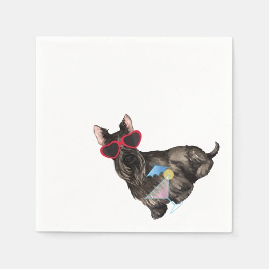 Serviette En Papier Été écossais Terrier (Devant)