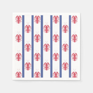 Serviette En Papier Été Homard Thème Papier Napkin