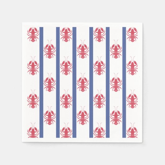 Serviette En Papier Été Homard Thème Papier Napkin (Devant)