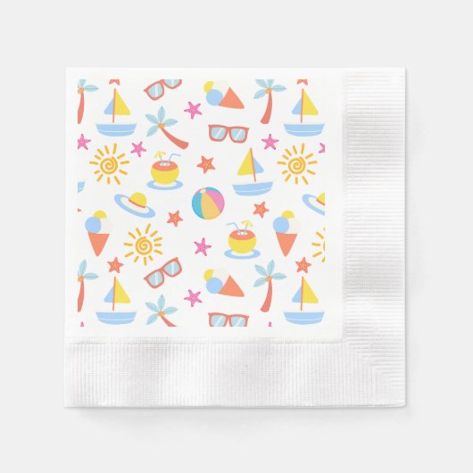 Serviette En Papier Été joueur (Devant)