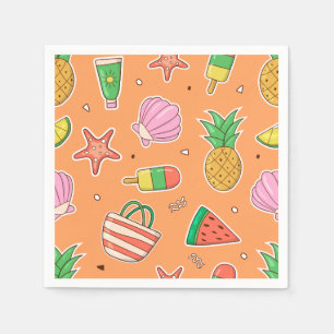 Serviette En Papier Été Jours Plage Papier Napkin