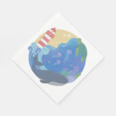 Serviette En Papier Été Ocean Whale Turtle & Lighthouse (Coin)