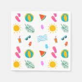 Serviette En Papier Été Plage Motif Papier Napkin (Devant)
