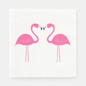 Serviette En Papier Eté Plage tropicale Mariage Flamant rose rose (Devant)