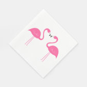 Serviette En Papier Eté Plage tropicale Mariage Flamant rose rose (Coin)