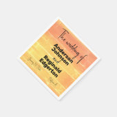Serviette En Papier Été Russe Décontracté Jaune Pêche Mariage (Coin)