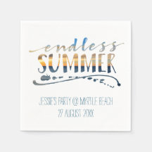 Été sans fin vacances Plage coucher de soleil Typo