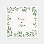 Serviette En Papier Été verdure Tropical Eucalyptus Mariage Napkin (Devant)