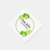 Serviette En Papier Été Vert Citrus Citrus Anniversaire (Coin)