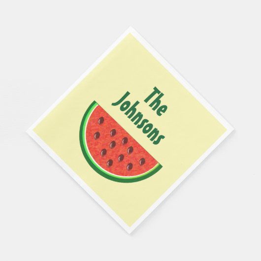 Serviette En Papier Été Watermelon Jaune Papier Party Napkins (Coin)