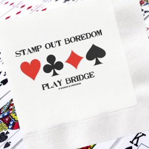Serviette En Papier Éteindre l'ennui Jouer Pont 4 Costumes de carte Co