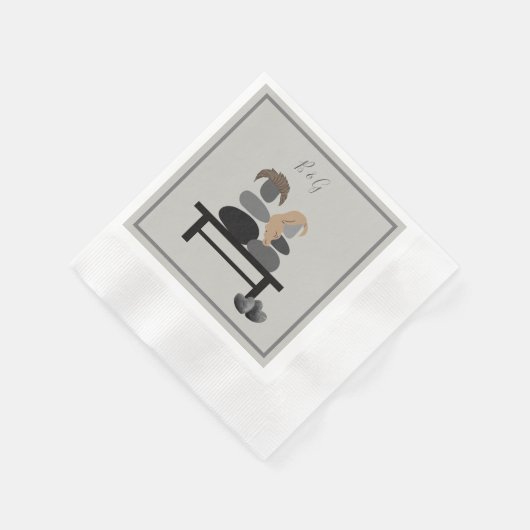 Serviette En Papier Eternal Stone couple Boho mariage (Coin)