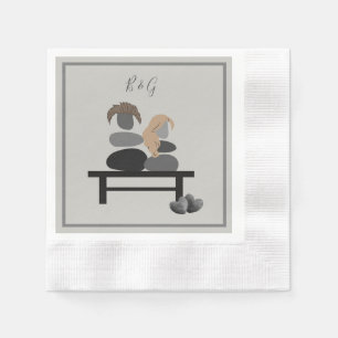 Serviette En Papier Eternal Stone couple Boho mariage