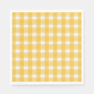 Serviette En Papier Éternel En vichy jaune