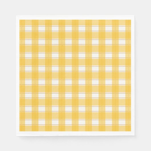 Serviette En Papier Éternel En vichy jaune (Devant)