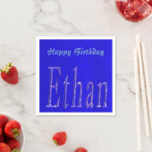 Serviette En Papier Ethan, Nom, Logo, Bon Anniversaire, (En situation)