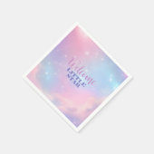 Serviette En Papier Ethereal Pastel Cosmic Clouds Pink Blue Starry (Coin)