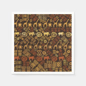 Serviette En Papier Ethnic African Pattern- browns and golds #7 (Devant)
