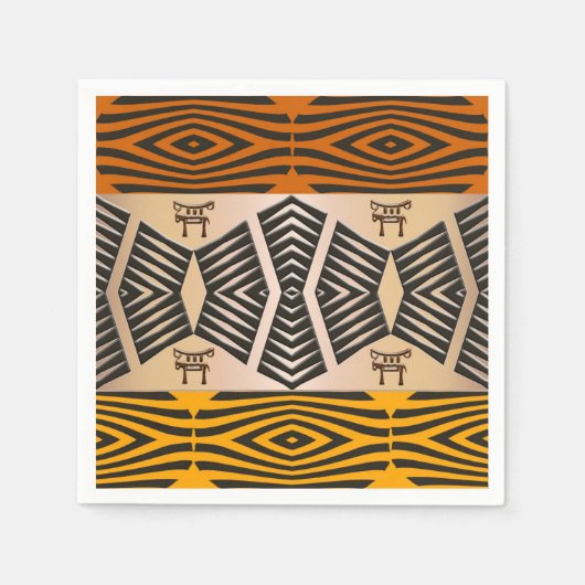 Serviette En Papier ethnic african tribal patall (Devant)