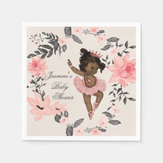 Serviette En Papier Ethnic Ballerina Watercolor Wreath Baby shower