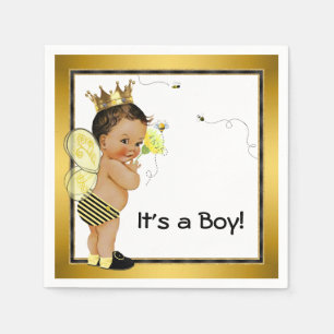Serviette En Papier Ethnic Boy Bumble Bee Baby shower